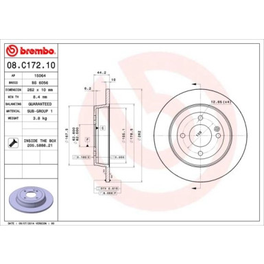 Brembo | Bremsscheibe | 08.C172.10