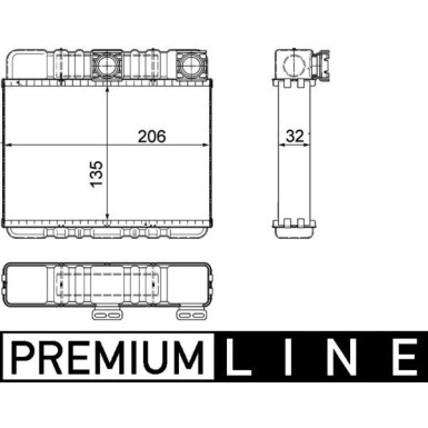 Mahle | Wärmetauscher, Innenraumheizung | AH 87 000P