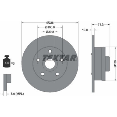 Textar | Bremsscheibe | 92153800