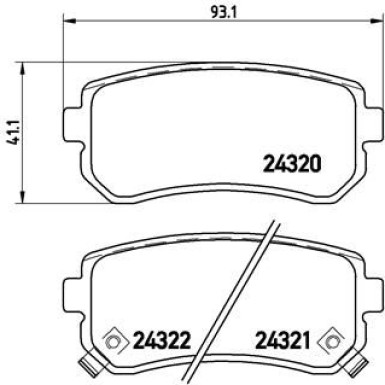 Brembo | Bremsbelagsatz, Scheibenbremse | P 30 025