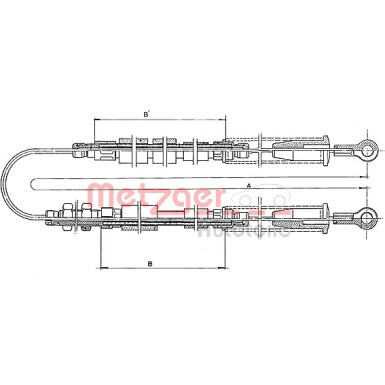 Metzger | Seilzug, Feststellbremse | 1401.3