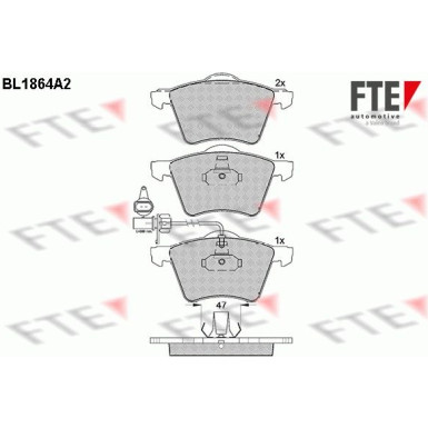 FTE | Bremsbelagsatz, Scheibenbremse | 9010444