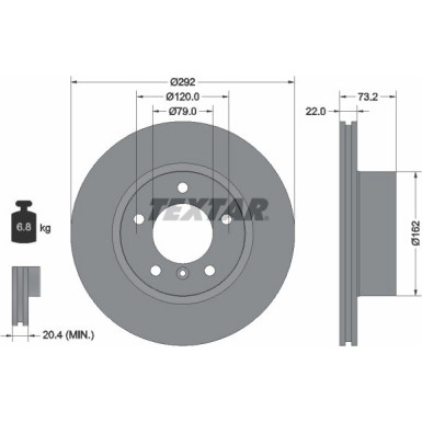 Textar | Bremsscheibe | 92132805