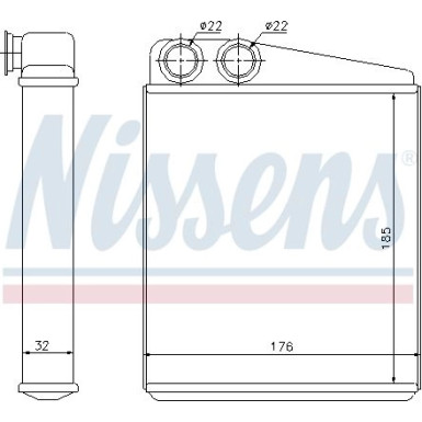 Nissens | Wärmetauscher, Innenraumheizung | 70228