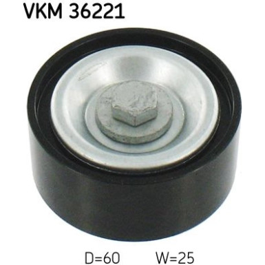 SKF | Umlenk-/Führungsrolle, Keilrippenriemen | VKM 36221