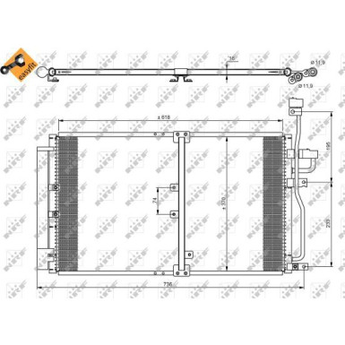 NRF | Kondensator, Klimaanlage | 35797