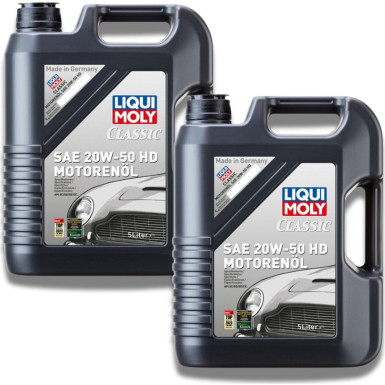 10L LIQUI MOLY 1129 Classic SAE 20W-50 HD Motoröl Mineralisch, 2x 5L