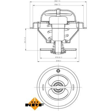 NRF | Thermostat, Kühlmittel | 725185