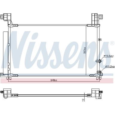 Nissens | Kondensator, Klimaanlage | 941149