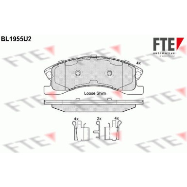 FTE | Bremsbelagsatz, Scheibenbremse | 9010542