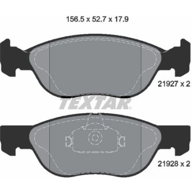 Textar | Bremsbelagsatz, Scheibenbremse | 2192703