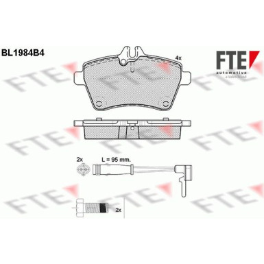 FTE | Bremsbelagsatz, Scheibenbremse | 9010574