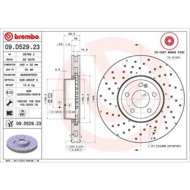 Brembo | Bremsscheibe | 09.D529.23