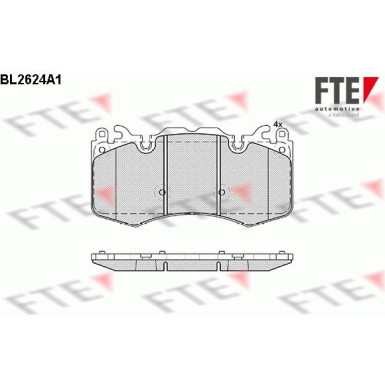 FTE | Bremsbelagsatz, Scheibenbremse | 9010872