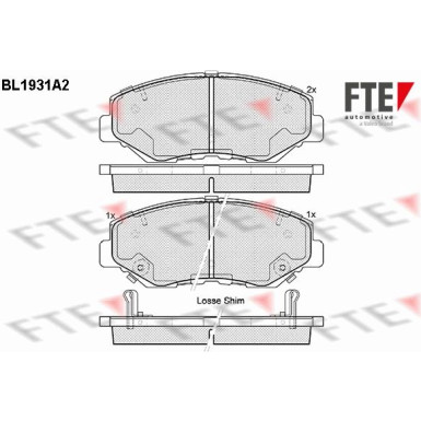 FTE | Bremsbelagsatz, Scheibenbremse | 9010521