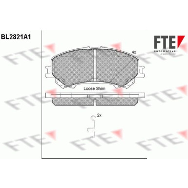 FTE | Bremsbelagsatz, Scheibenbremse | 9011004