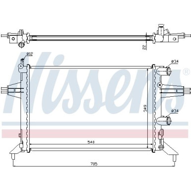 Nissens | Kühler, Motorkühlung | 63016