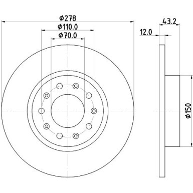 Hella | Bremsscheibe | 8DD 355 116-671