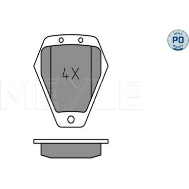 Meyle | Bremsbelagsatz, Scheibenbremse | 025 214 5418/PD