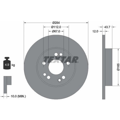 Textar | Bremsscheibe | 92031803