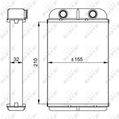 NRF | Wärmetauscher, Innenraumheizung | 53611
