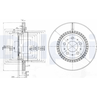 Delphi | Bremsscheibe | BG3782C