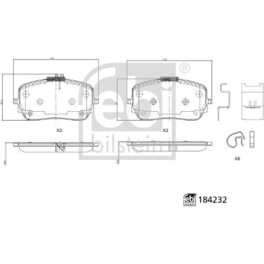 FEBI BILSTEIN 184232 Bremsbeläge