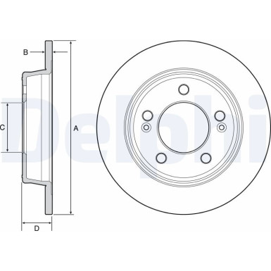 Delphi | Bremsscheibe | BG4559C