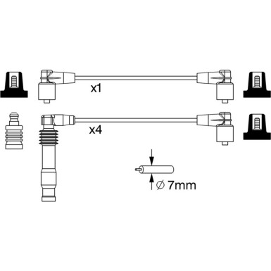 BOSCH | Zündleitungssatz | 0 986 357 233