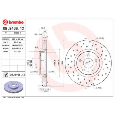 Brembo | Bremsscheibe | 09.9468.1X