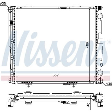 Nissens | Kühler, Motorkühlung | 62697A