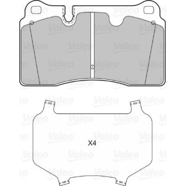 Valeo | Bremsbelagsatz, Scheibenbremse | 601278
