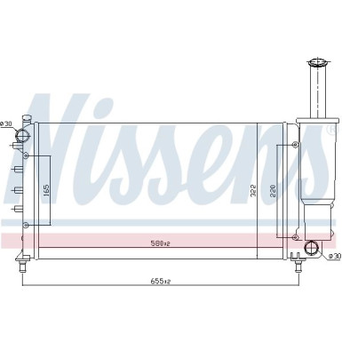 Nissens | Kühler, Motorkühlung | 61886