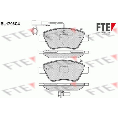 FTE | Bremsbelagsatz, Scheibenbremse | 9010368