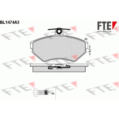 FTE | Bremsbelagsatz, Scheibenbremse | 9010200