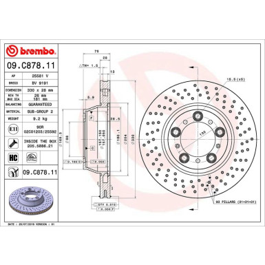 Brembo | Bremsscheibe | 09.C878.11