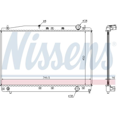 Nissens | Kühler, Motorkühlung | 646802