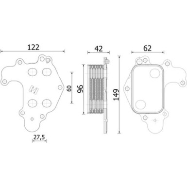 Mahle | Ölkühler, Motoröl | CLC 273 000S