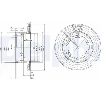 Delphi | Bremsscheibe | BG3399