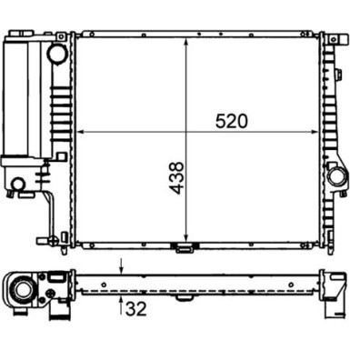 Mahle | Kühler, Motorkühlung | CR 327 000P