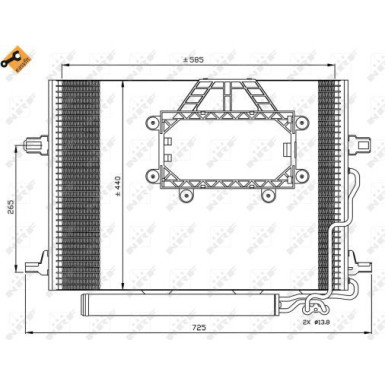 NRF | Kondensator, Klimaanlage | mit Trockner | 350211