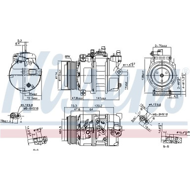 Nissens | Kompressor, Klimaanlage | 89496