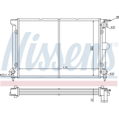 Nissens | Kühler, Motorkühlung | 65195