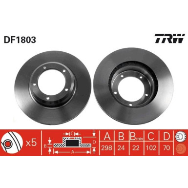 TRW | Bremsscheibe | DF1803