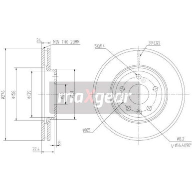 Maxgear | Bremsscheibe | 19-2334