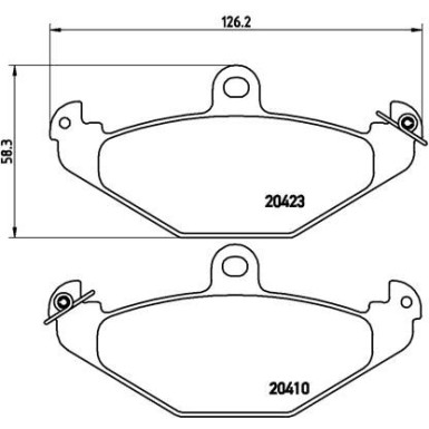 Brembo | Bremsbelagsatz, Scheibenbremse | P 68 017