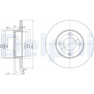 Delphi | Bremsscheibe | BG2215