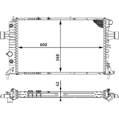 Mahle | Kühler, Motorkühlung | CR 320 000S