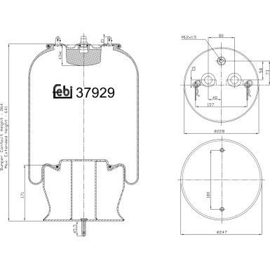 FEBI BILSTEIN 37929 Federbalg, Luftfederung