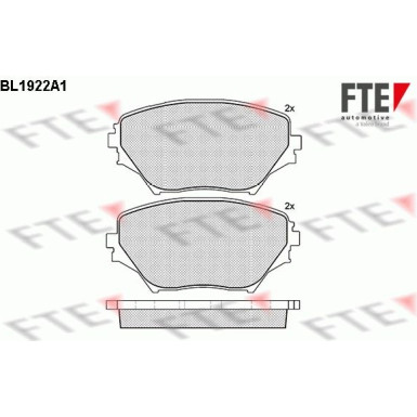 FTE | Bremsbelagsatz, Scheibenbremse | 9010508